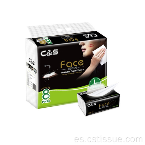 Embalaje personalizado Limpieza facial El tejido facial desechable